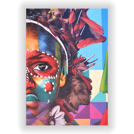 African Woman Abstract Poster
