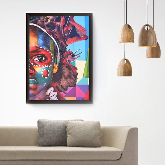 African Woman Abstract Poster