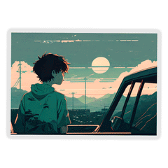 Anime Sunset View | Wall Poster