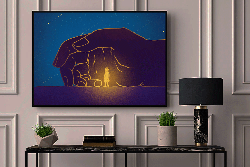 Glowing Hand | Wall Poster