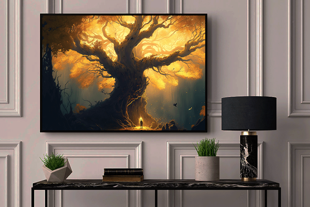 Majestic Glowing Tree | Wall Poster