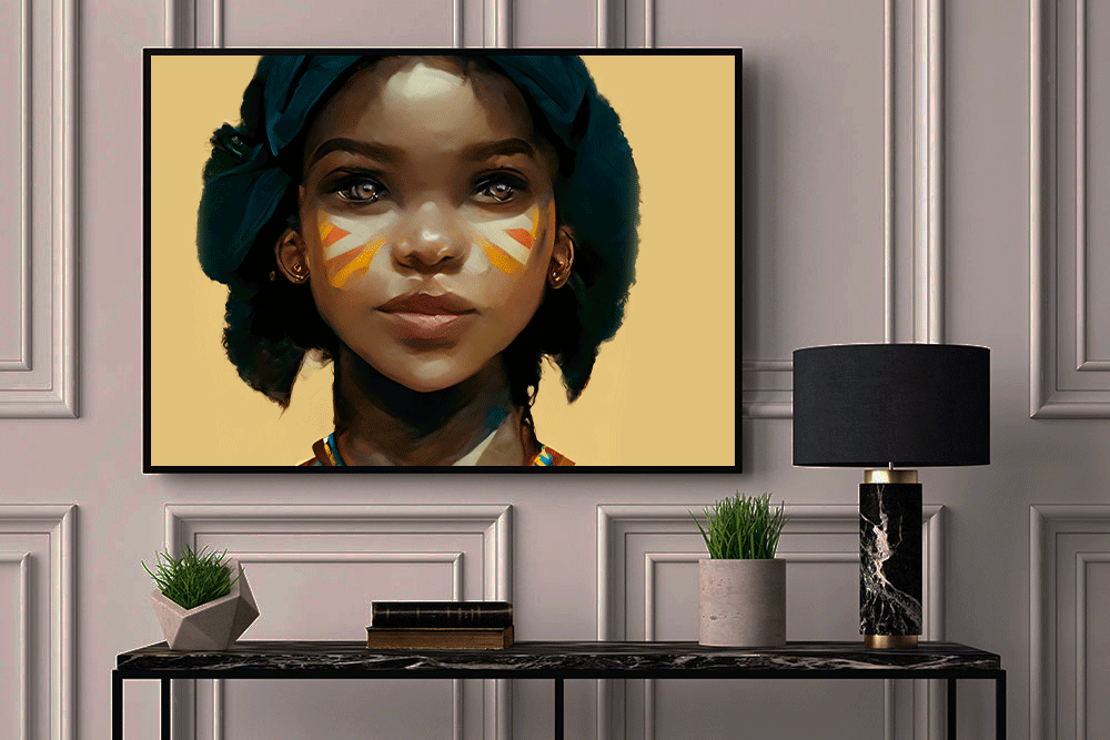 African Beauty Women in Artistic Portrait | Wall Poster